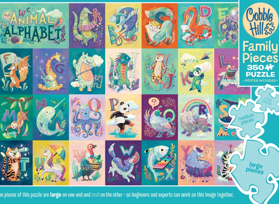 Cobble Hill Animal Alphabet (Family) | Family Pieces 350- Family Pieces 350