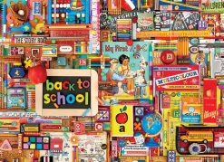 Cobble Hill Back to School | 1000 Piece- 1000 Piece | Collage - Busy