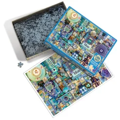 Cobble Hill Blue | 1000 Piece- 1000 Piece | Collage - Busy
