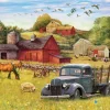 Cobble Hill Blue Truck Farm (tray) | 35 Piece Tray- Tray Puzzles | Birds
