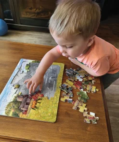 Cobble Hill Blue Truck Farm (tray) | 35 Piece Tray- Tray Puzzles | Birds