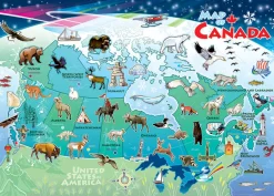 Cobble Hill Canada Map (tray) | 35 Piece Tray- Tray Puzzles