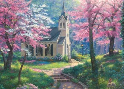Cobble Hill Cherry Blossom Chapel (tray) | 35 Piece Tray- Tray Puzzles