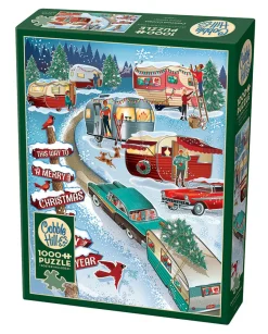 Cobble Hill Christmas Campers | 1000 Piece- 1000 Piece | Road Adventures