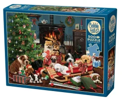 Cobble Hill Christmas Puppies | 500 Piece- 500 Piece