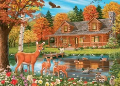 Cobble Hill Cottage Pond (Family) | Family Pieces 350- Family Pieces 350 | Countryscape
