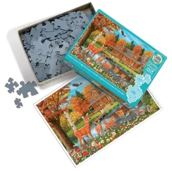 Cobble Hill Cottage Pond (Family) | Family Pieces 350- Family Pieces 350 | Countryscape