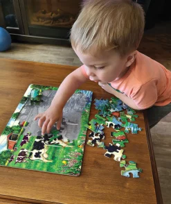 Cobble Hill Cow Stream (tray) | 35 Piece Tray- Tray Puzzles