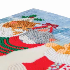 Cobble Hill Crystal Art Card Kit: Christmas Kittens- Christmas
