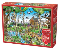 Cobble Hill DoodleTown: Birdwatcher's Paradise | 1000 Piece- 1000 Piece | Cartoon