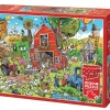 Cobble Hill DoodleTown: Farmyard Folly | 1000 Piece- 1000 Piece | Flying Adventures