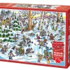 Cobble Hill DoodleTown: Hockey Town | 1000 Piece- 1000 Piece | Wildlife