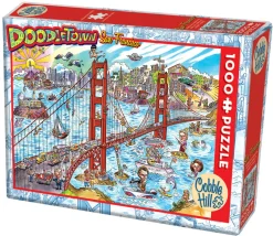 Cobble Hill DoodleTown: San Francisco | Discontinued 1000 Piece (Old Big Box)- 1000 Piece | Cartoon