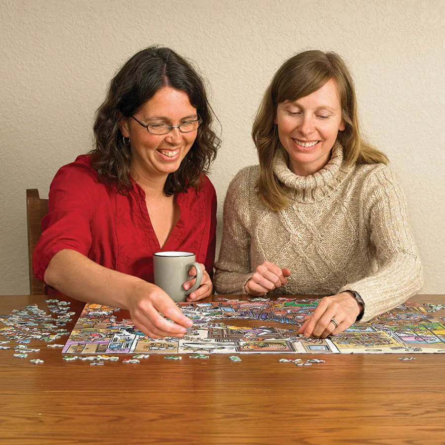 Cobble Hill DoodleTown: Thanksgiving Togetherness | 1000 Piece- 1000 Piece | Flying Adventures