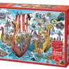 Cobble Hill DoodleTown: Viking Voyage | 1000 Piece- 1000 Piece | Waterscape