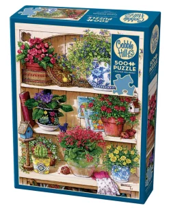 Cobble Hill Flower Cupboard | 500 Piece- 500 Piece | Flowers / Gardens