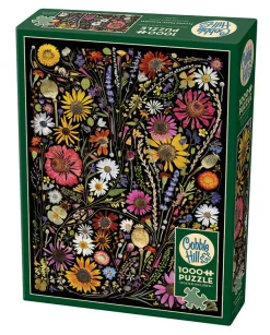 Cobble Hill Flower Press: Happiness | 1000 Piece- 1000 Piece | Flowers / Gardens