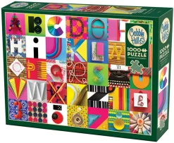 Cobble Hill Found Alphabet | 1000 Piece- 1000 Piece | Collage - Busy