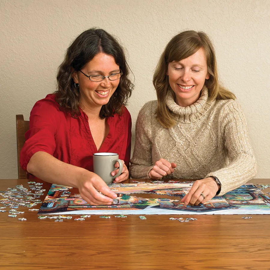 Cobble Hill Fountain on the Square | 1000 Piece- 1000 Piece | Countryscape