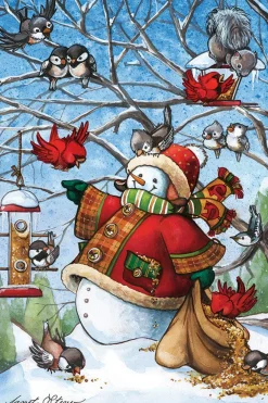 Cobble Hill Frosty Feeds His Friends (Floor 48pc)- Floor Puzzles | Birds