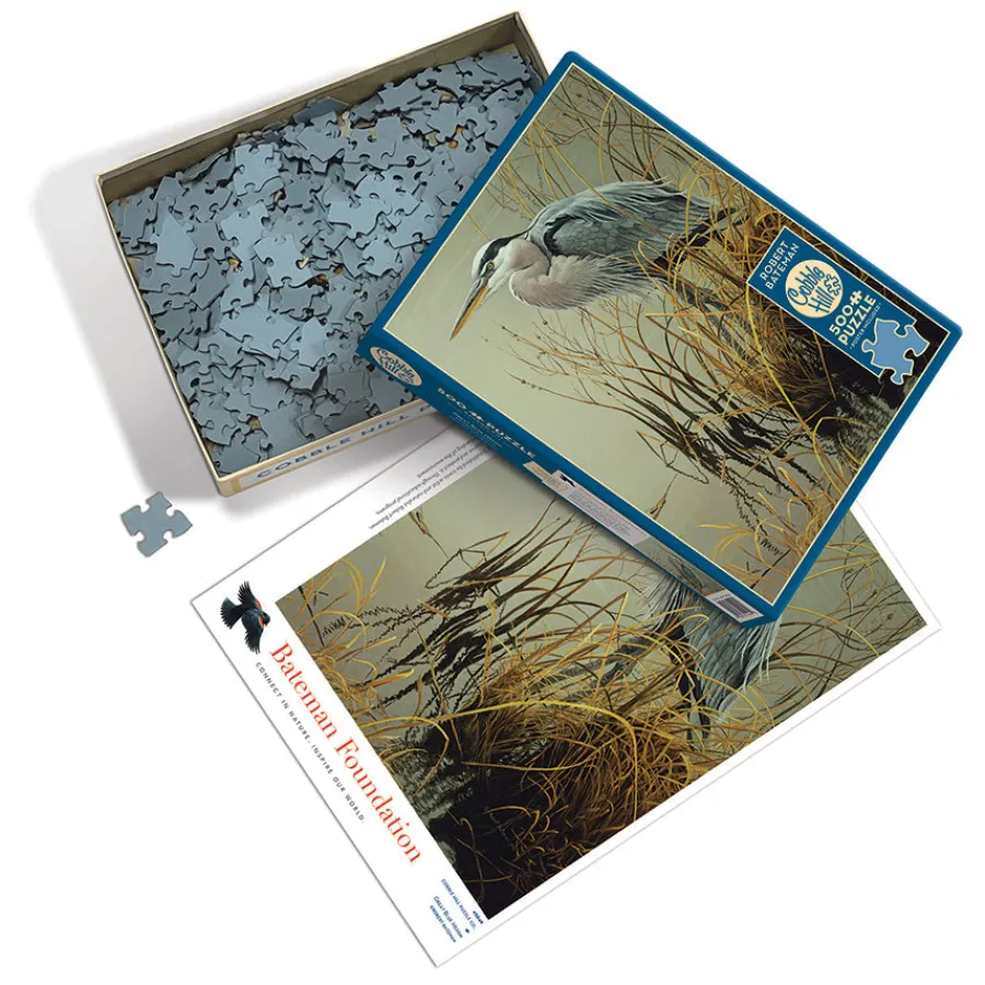 Cobble Hill Great Blue Heron | 500 Piece- 500 Piece | Waterscape