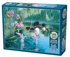 Cobble Hill Iris Cove Loons | 500 Piece- 500 Piece | Mountainscape