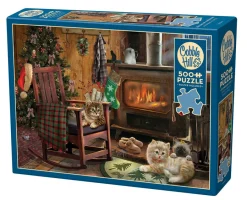Cobble Hill Kittens by the Stove | 500 Piece- 500 Piece | Cats