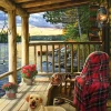 Cobble Hill Lake Cabin Labrador (tray) | 35 Piece Tray- Tray Puzzles | Waterscape