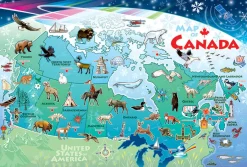 Cobble Hill Map of Canada (Floor 48pc)- Floor Puzzles