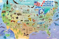 Cobble Hill Map of the USA (Floor 48pc)- Floor Puzzles