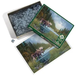 Cobble Hill Moose Lake | 1000 Piece- 1000 Piece | Mountainscape