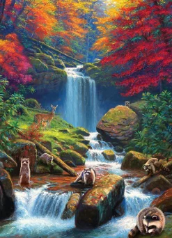 Cobble Hill Mystic Falls in Autumn | 1000 Piece- 1000 Piece | Mountainscape