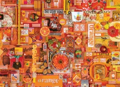 Cobble Hill Orange | 1000 Piece- 1000 Piece | Collage - Busy