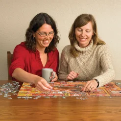 Cobble Hill Orange | 1000 Piece- 1000 Piece | Collage - Busy