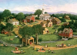 Cobble Hill Picnic by the Bridge | 1000 Piece- 1000 Piece | Countryscape