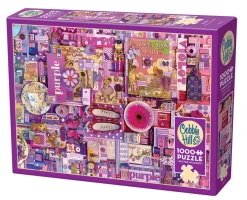 Cobble Hill Purple | 1000 Piece- 1000 Piece | Collage - Busy