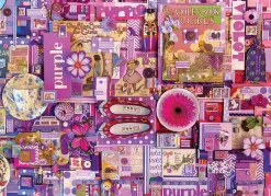 Cobble Hill Purple | 1000 Piece- 1000 Piece | Collage - Busy