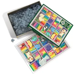 Cobble Hill Rainbow Cat Quilt | 1000 Piece- 1000 Piece | Cats