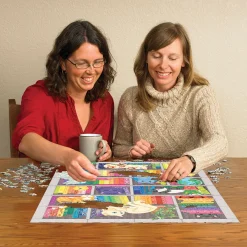 Cobble Hill Rainbow Cat Quilt | 1000 Piece- 1000 Piece | Cats