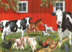 Cobble Hill Red Barn Farm (tray) | 35 Piece Tray- Tray Puzzles | Farm