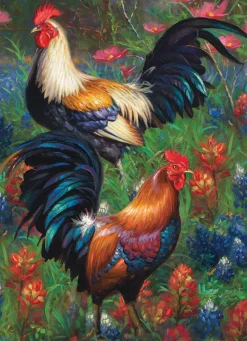 Cobble Hill Roosters | 1000 Piece- 1000 Piece | Birds