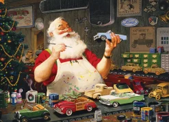 Cobble Hill Santa Painting Cars | 1000 Piece- 1000 Piece | Christmas