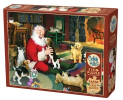 Cobble Hill Santa's Playtime | Easy Handling 275 Piece- Easy Handling 275 | Cats