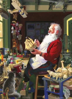 Cobble Hill Santa's Workbench | 500 Piece- 500 Piece | Flying Adventures