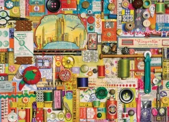 Cobble Hill Sewing Notions | 1000 Piece- 1000 Piece | Collage - Busy