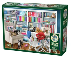 Cobble Hill Sewing Room | 1000 Piece- 1000 Piece | Cats