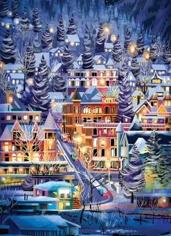 Cobble Hill Ski Town | 500 Piece- 500 Piece | Winter