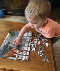 Cobble Hill Snowy Pasture (tray) | 35 Piece Tray- Tray Puzzles | Horses