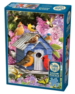 Cobble Hill Spring Birdhouse | 500 Piece- 500 Piece | Birds