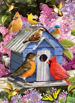 Cobble Hill Spring Birdhouse | 500 Piece- 500 Piece | Birds